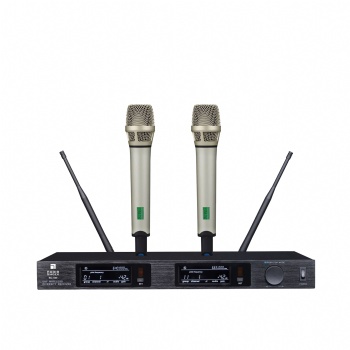 UHF dual channels wirelss microphone system
