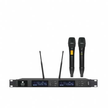 UHF dual channels wirelss microphone system