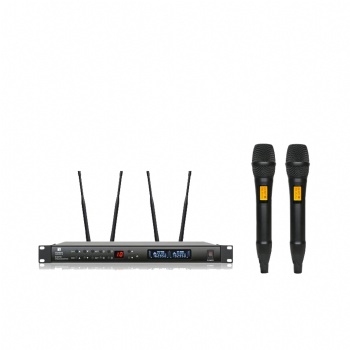 UHF dual tune true diversity wireless microphone system (dual channels)